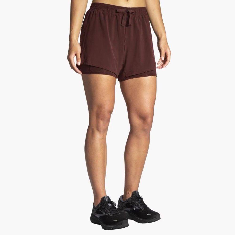 Brooks Women's Athletic Shorts - Brown